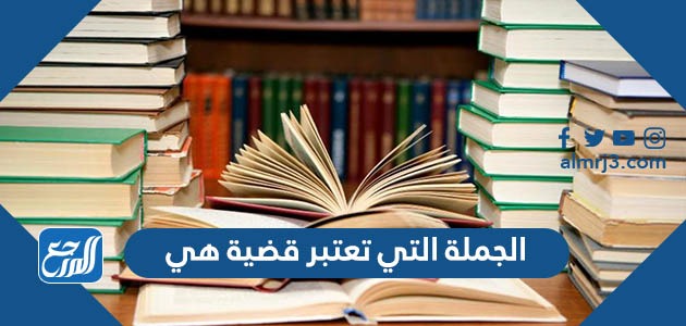 الجملة التي تعتبر قضية هي