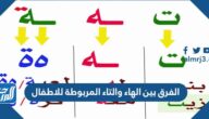 الفرق بين الهاء والتاء المربوطة للاطفال