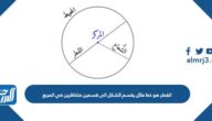 القطر هو خط مائل يقسم الشكل الى قسمين متناظرين في المربع