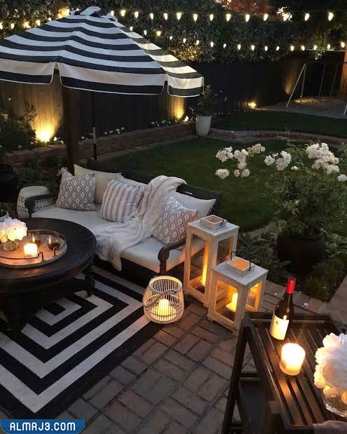تزيين الحديقة بالشموع