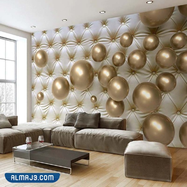 تصاميم ورق جدران ثلاثي الأبعاد للصالات والشقق 2022