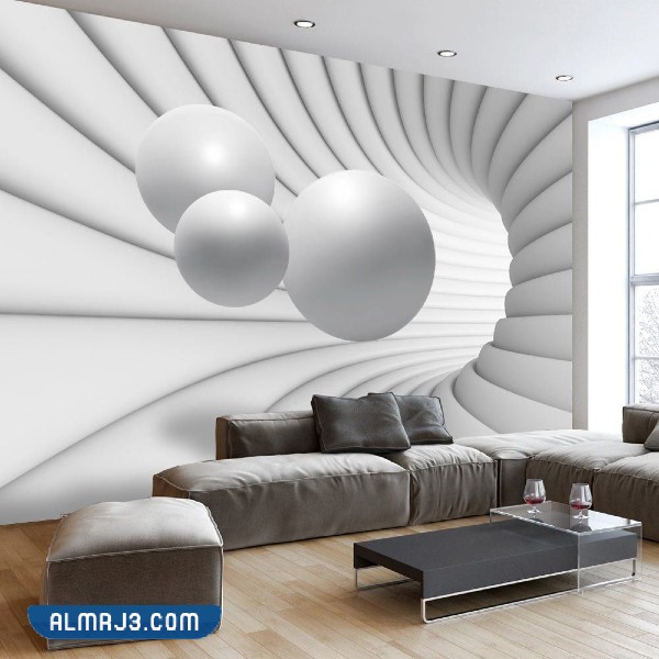 تصاميم ورق جدران ثلاثي الأبعاد للصالات والشقق 2022