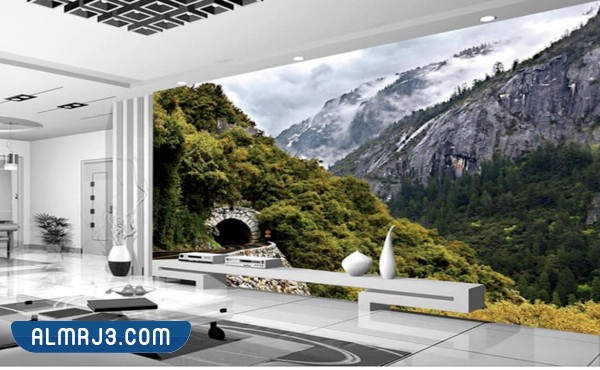 تصاميم ورق حائط ثلاثي مناظر طبيعية