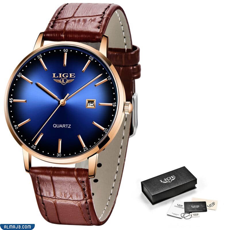 افكار هدايا عيد ميلاد خطيبي ساعة يد رجالية جلدية