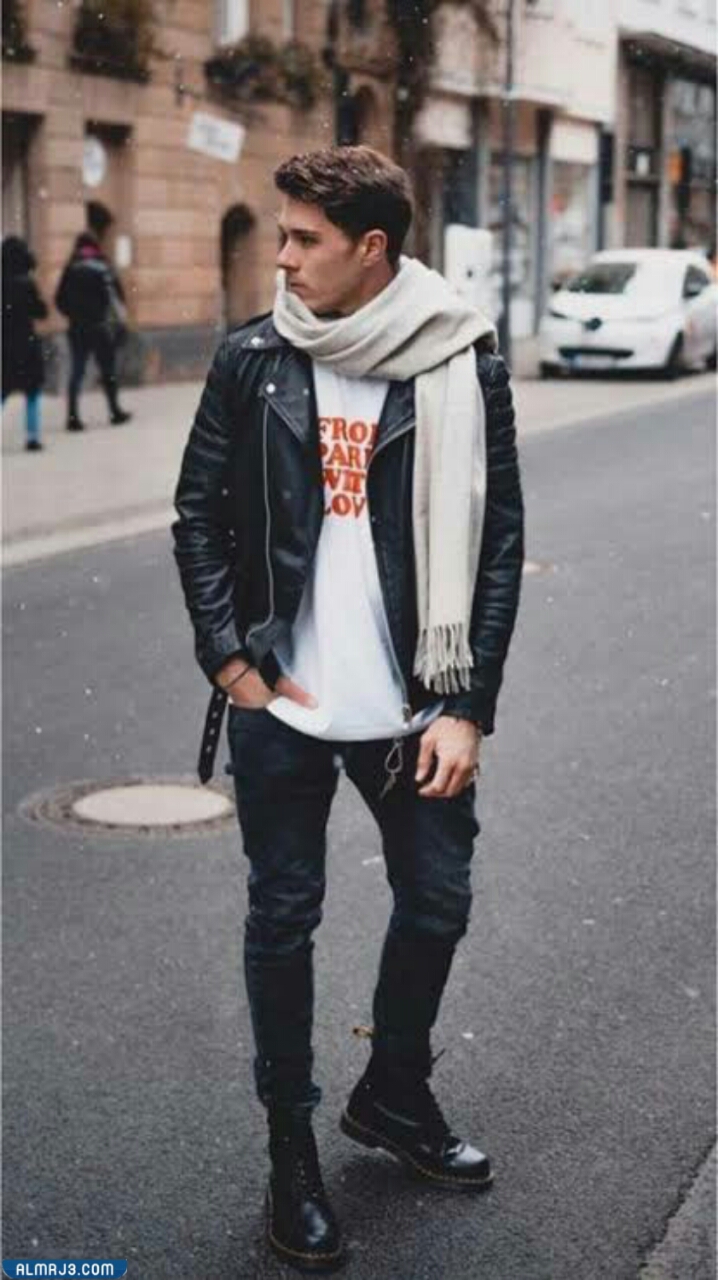 سكارف مع جاكيت عصري