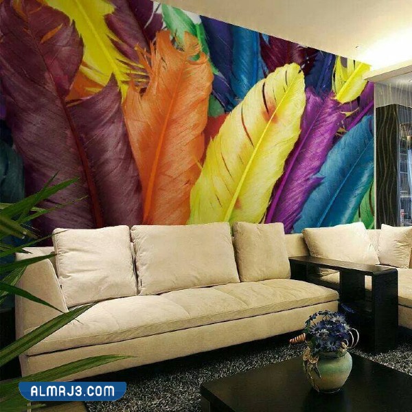 صور ريش ثلاثية الأبعاد لأوراق الحائط