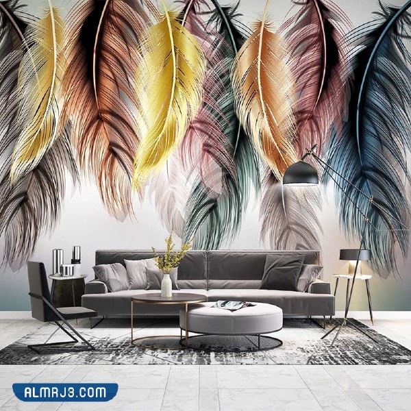 صور ريش ثلاثية الأبعاد لأوراق الحائط