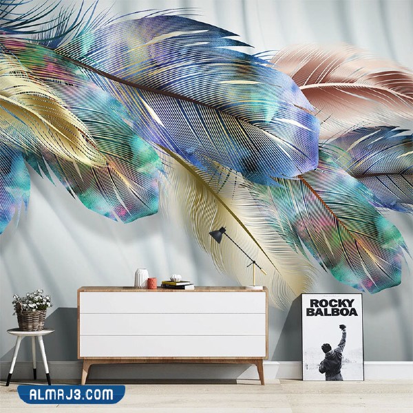 صور ريش ثلاثية الأبعاد لأوراق الحائط