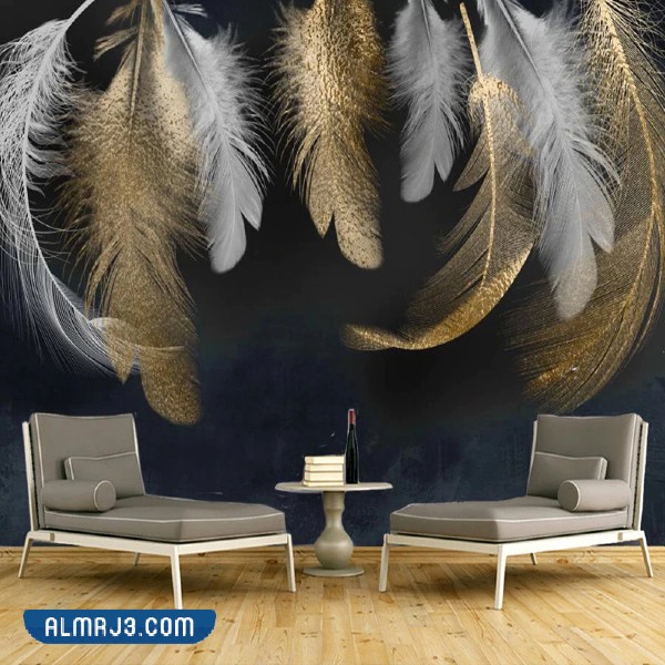 صور ريش ثلاثية الأبعاد لأوراق الحائط