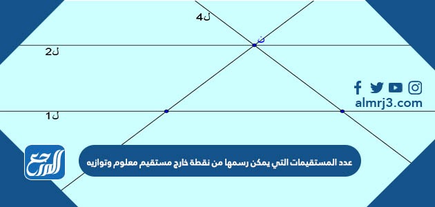 عدد المستقيمات التي يمكن رسمها من نقطة خارج مستقيم معلوم وتوازيه