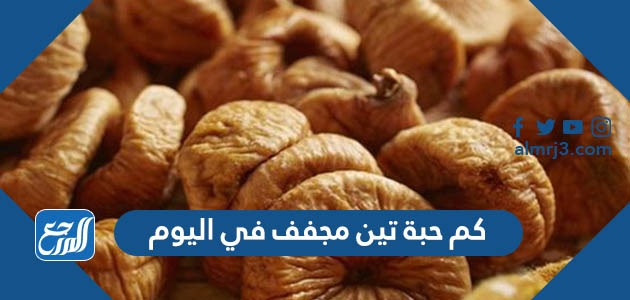 كم حبة تين مجفف في اليوم