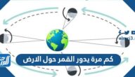 كم مرة يدور القمر حول الارض