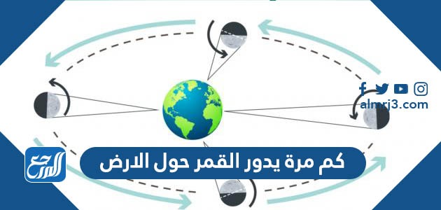 كم مرة يدور القمر حول الارض