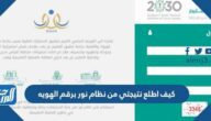 كيف اطلع نتيجتي من نظام نور برقم الهوية 1447 كيف اطلع نتيجتي من نظام نور برقم الهوية 1447