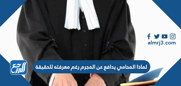 لماذا المحامي يدافع عن المجرم رغم معرفته للحقيقة