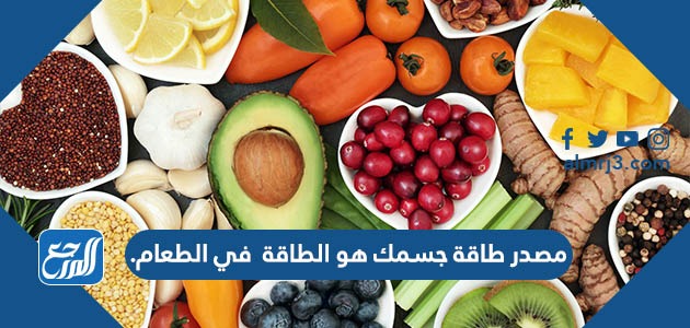 مصدر طاقة جسمك هو الطاقة ....................في الطعام.