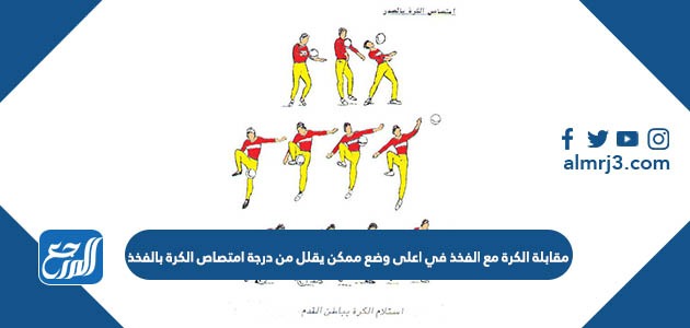 مقابلة الكرة مع الفخذ في اعلى وضع ممكن يقلل من درجة امتصاص الكرة بالفخذ