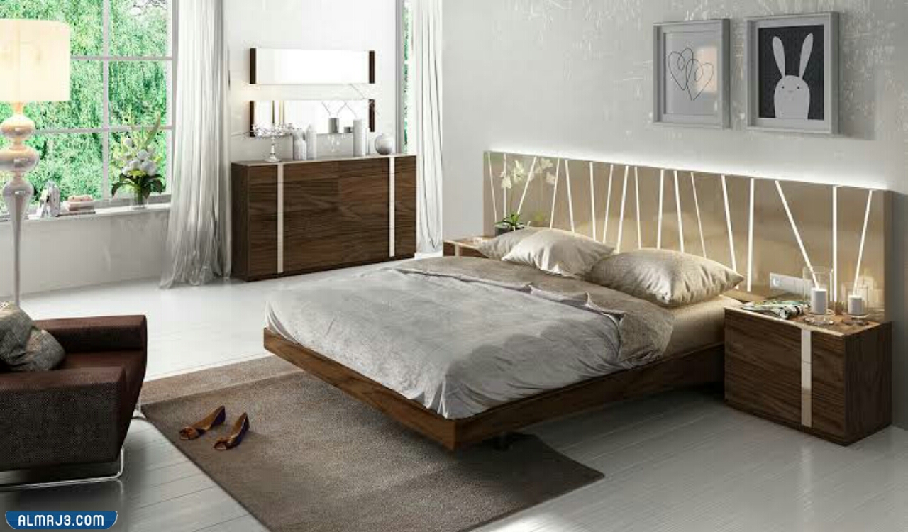 موديلات غرف نوم كاملة بتسريحات وسراير مودرن 2022