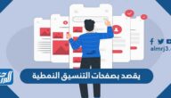 يقصد بصفحات التنسيق النمطية