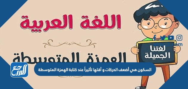 السكون هي أضعف الحركات و أقلها تأثيراً عند كتابة الهمزة المتوسطة