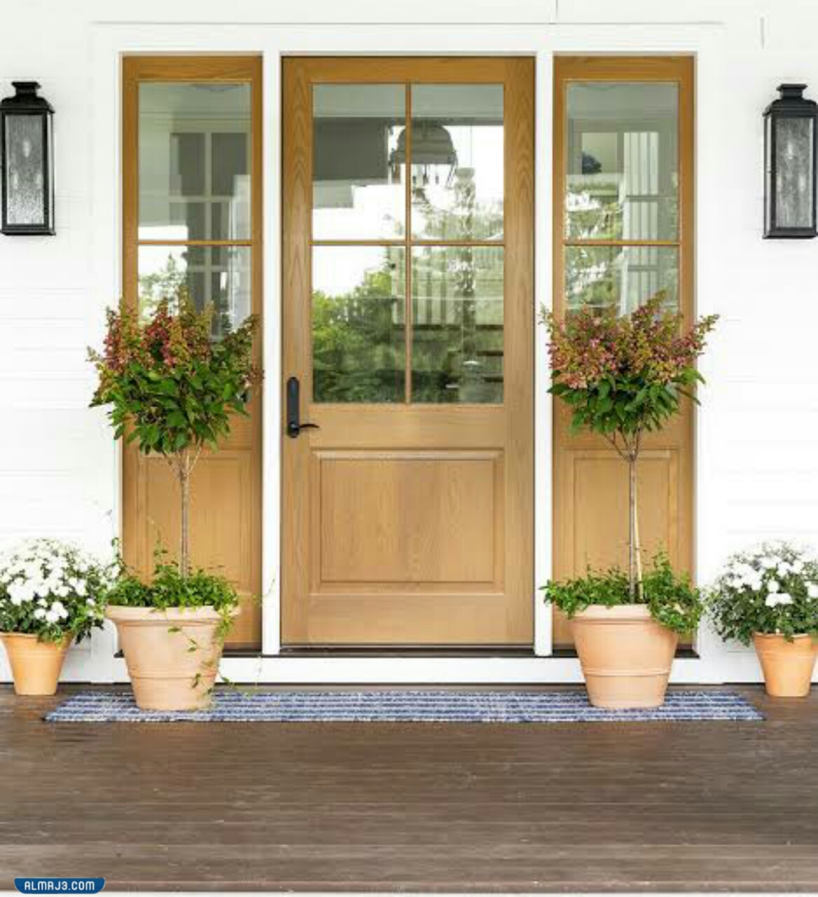 اشكال والوان ابواب خشب 2022 داخلية وخارجية