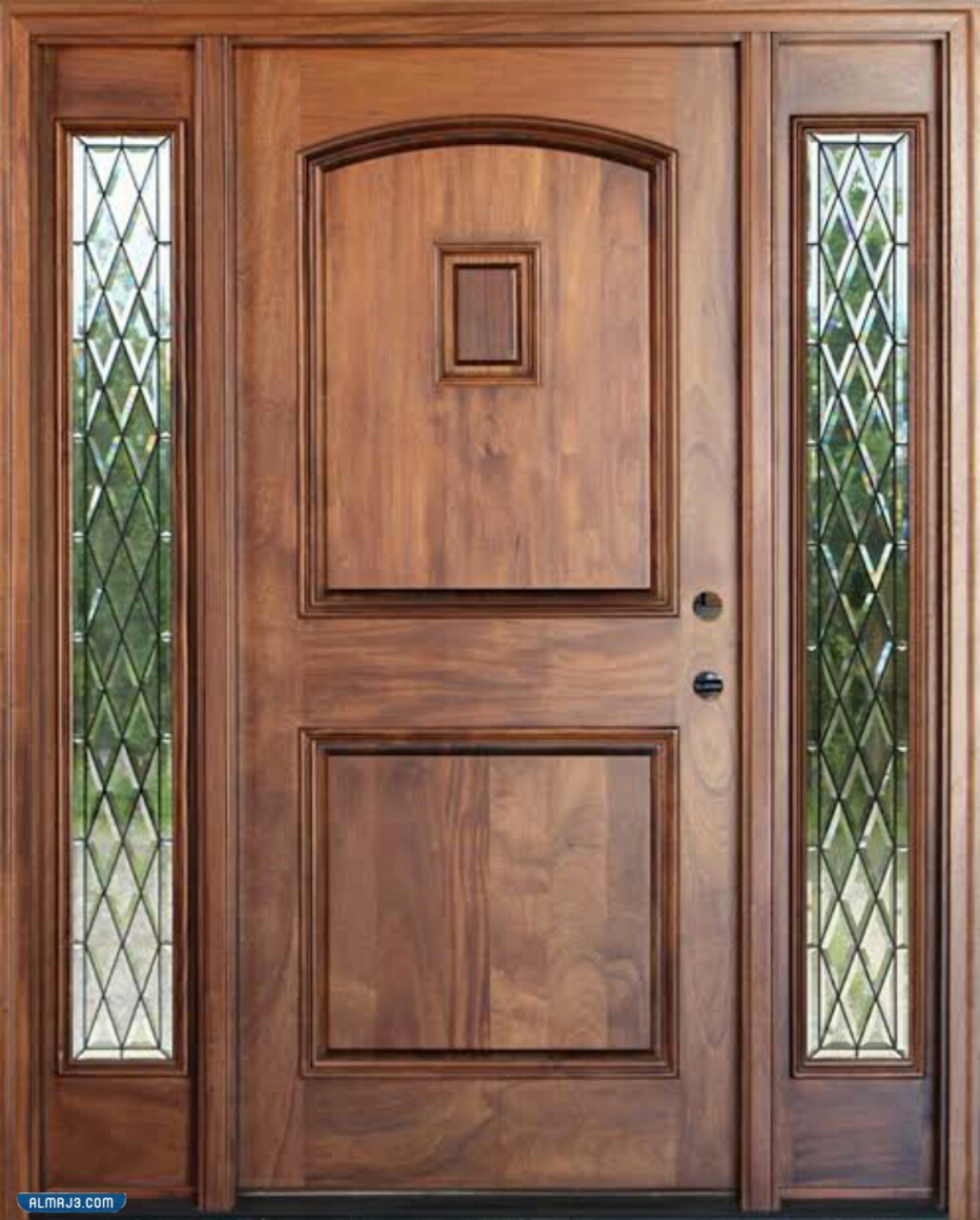 اشكال والوان ابواب خشب 2022 داخلية وخارجية