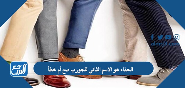 الحذاء هو الاسم الثاني للجورب صح أم خطأ