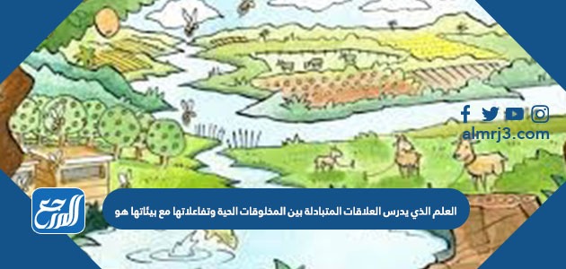 العلم الذي يدرس العلاقات المتبادلة بين المخلوقات الحية وتفاعلاتها مع بيئاتها هو