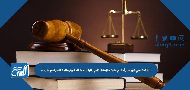 اللائحة هي قواعد وأحكام عامة ملزمة تنظم جانبا محددا لتحقيق فائدة للمجتمع أفراده