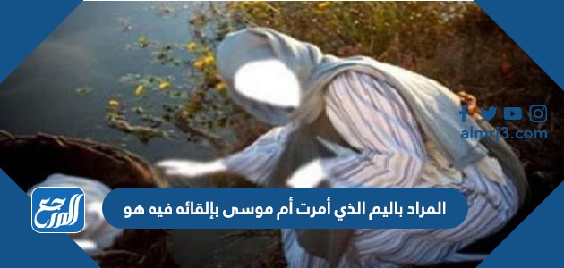 المراد باليم الذي أمرت أم موسى بإلقائه فيه هو