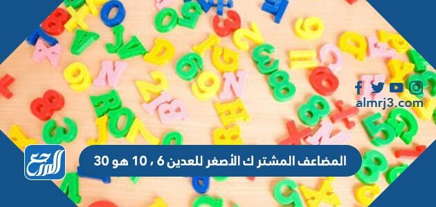 المضاعف المشتر ك الأصغر للعدين 6 ، 10 هو 30