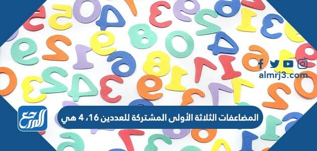 المضاعفات الثلاثة الأولى المشتركة للعددين ١٦، ٤ هي