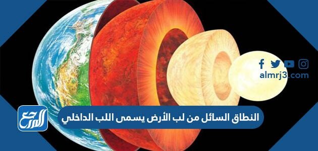 النطاق السائل من لب الأرض يسمى اللب الداخلي