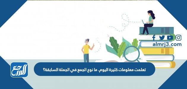 تعلمت معلومات كثيرة اليوم. ما نوع الجمع في الجملة السابقة؟