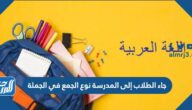 جاء الطلاب إلى المدرسة نوع الجمع في الجملة