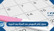 جدول أيام التبويض عند المرأة بعد الدورة