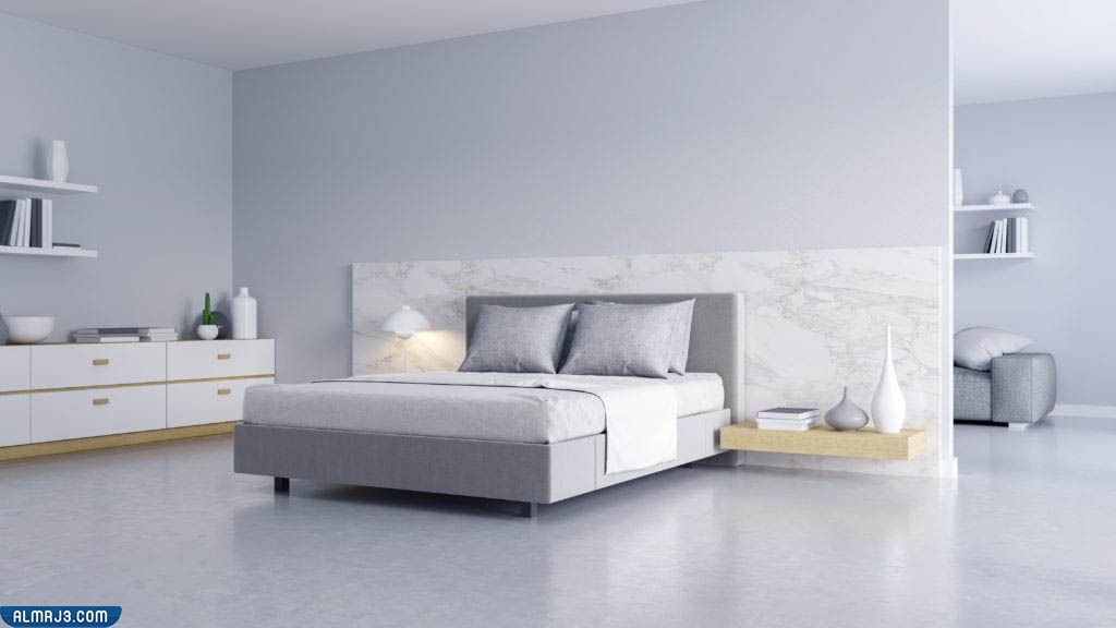 دهان غرفة نوم بلون فاتح وعصري