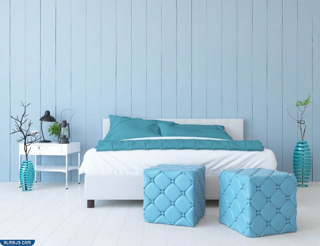 دهان غرفة نوم بلون فاتح وعصري