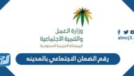 رقم الضمان الاجتماعي بالمدينه الموحد