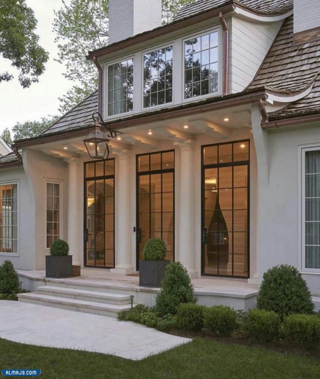 صور افضل واجهات فلل حجر