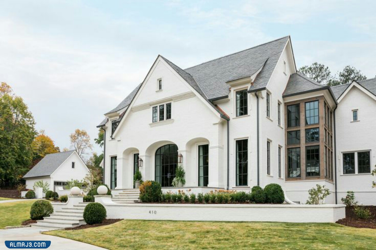 صور افضل واجهات فلل حجر