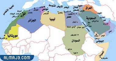 صور خريطة الوطن العربي كاملة 2022 مع العواصم