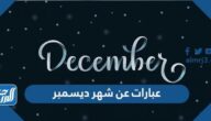 عبارات عن شهر ديسمبر 2025