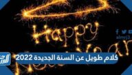 كلام طويل عن السنة الجديدة 2022