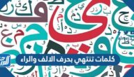 كلمات تنتهي بحرف الالف والراء
