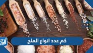 كم عدد انواع الملح