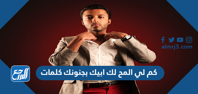 كم لي المح لك ابيك بجنونك كلمات