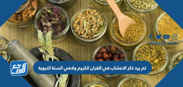 لم يرد ذكر الاعشاب في القران الكريم ولافي السنة النبوية
