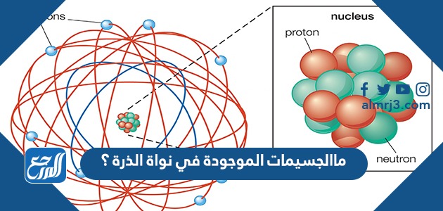 ما الجسيمات الموجودة في نواة الذرة؟