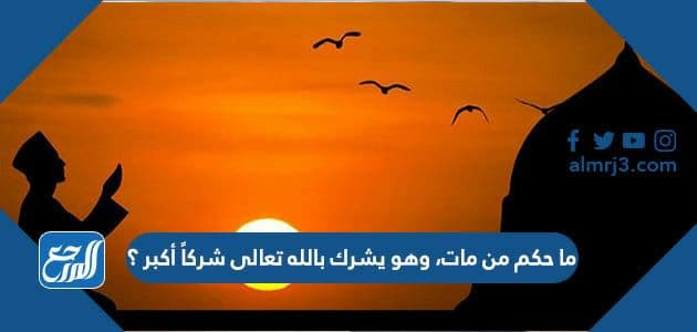 ما حكم من مات، وهو يشرك بالله تعالى شركاً أكبر ؟